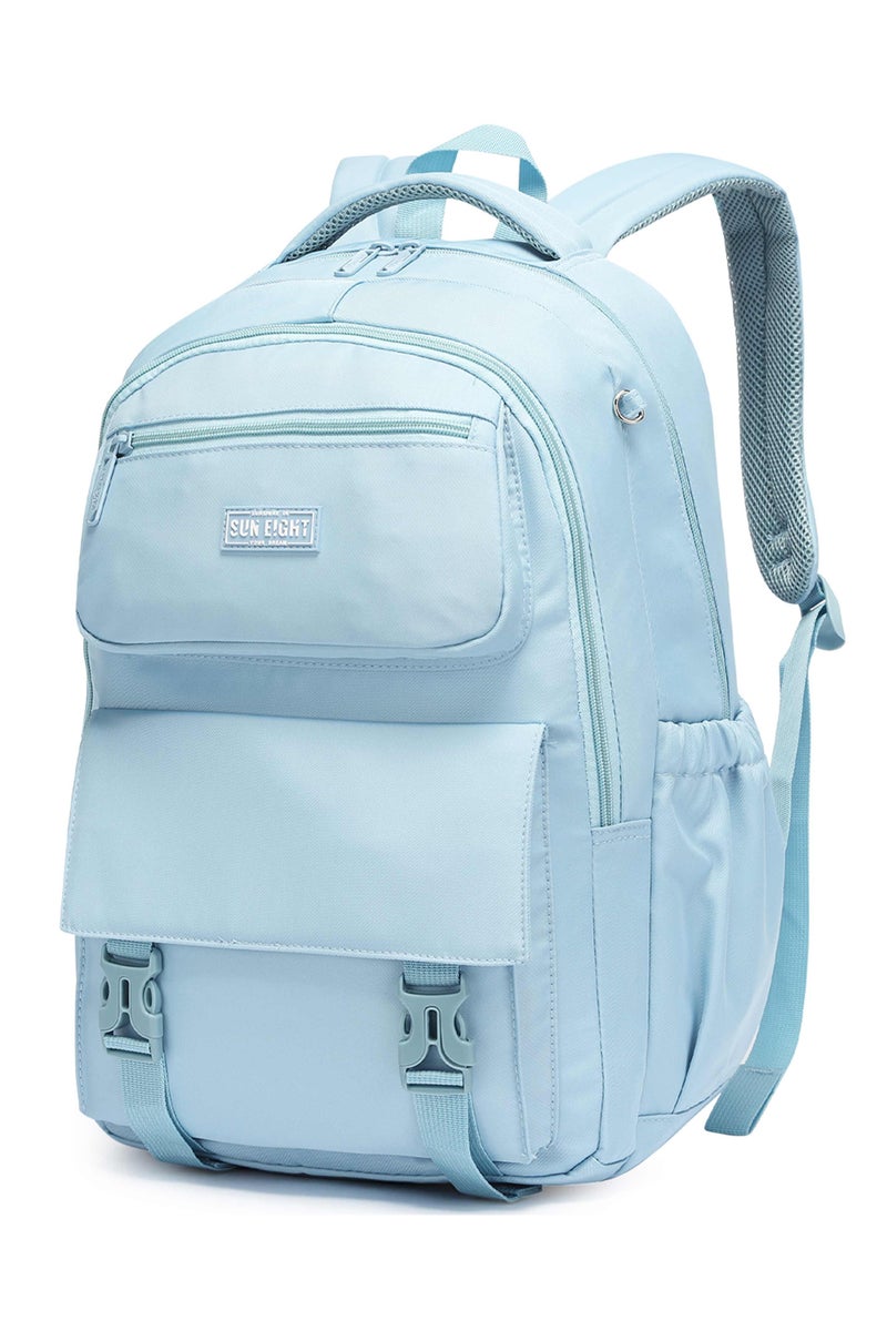 SUN EIGHT Waterproof 35L School Backpack for College, Kids Backpack Lightweight Large Capacity Travel Bag with Multi Pockets, SE8391, Blue - Image 1