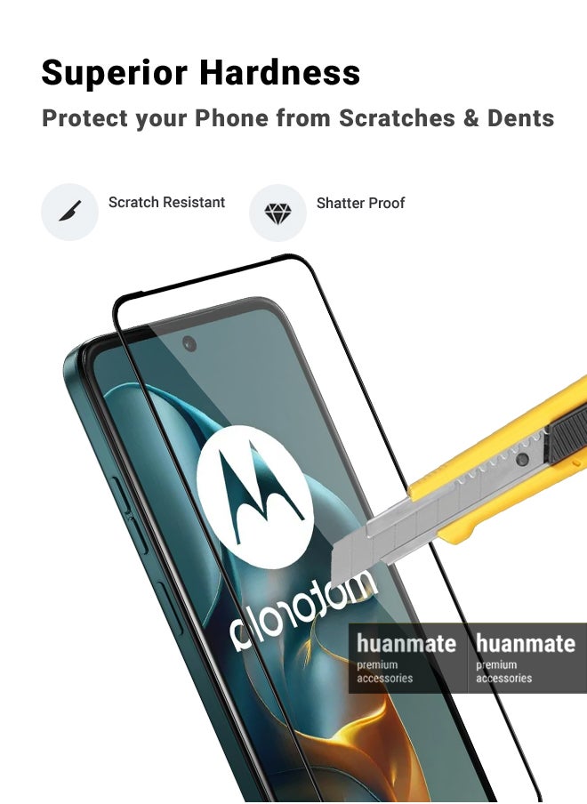 Motorola Moto G05 Screen Protector – Premium Edge to Edge Tempered Glass, High Transparency, Delicate Touch, Anti-Explosion, Smooth Arc Edges, Easy Installation