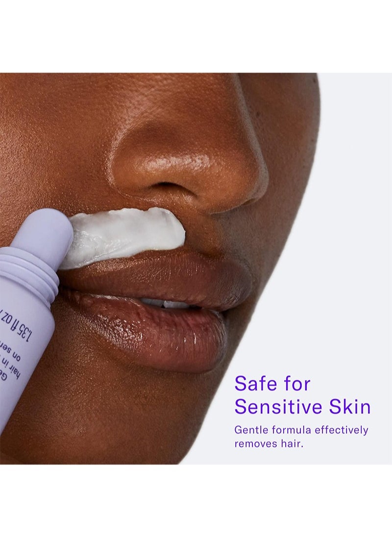 CARVENCHY Facial Hair Removal Cream 1.35fl oz/40ml and Soothing Balm 0.17fl oz/5ml for All Skin Types,Facial Hair Remover with Precision Shaving Tip,Quickly and Gently Removes Facial Hair,Calming Serum with Aloe Vera  - Image 4