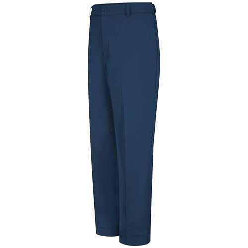 Red Kap Men's Stain Resistant, Flat Front Work Pants, Navy, 34W x 32L - Image 5