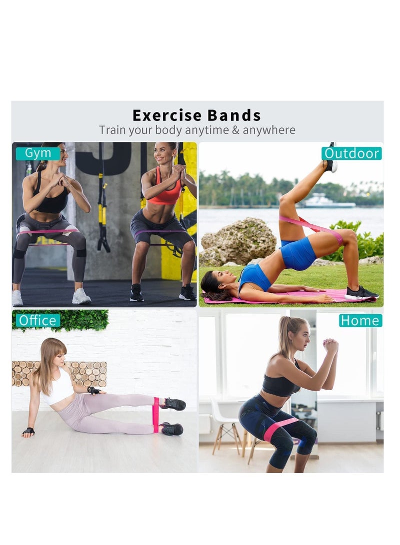 TYCOM Resistance Loop Bands- Resistance Exercise Bands Set Workout Bands Pilates Flexi Bands for Home Fitness Stretching Strength Training Physical Therapy Yoga Natural Latex Set of 5 Carry Bag Include - Image 5