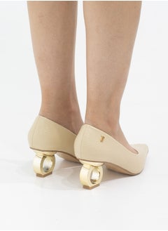 LAMARAPARIS Orchid pointy court on 6cm special circle heel nude  - Image 4