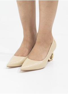 LAMARAPARIS Orchid pointy court on 6cm special circle heel nude  - Image 3