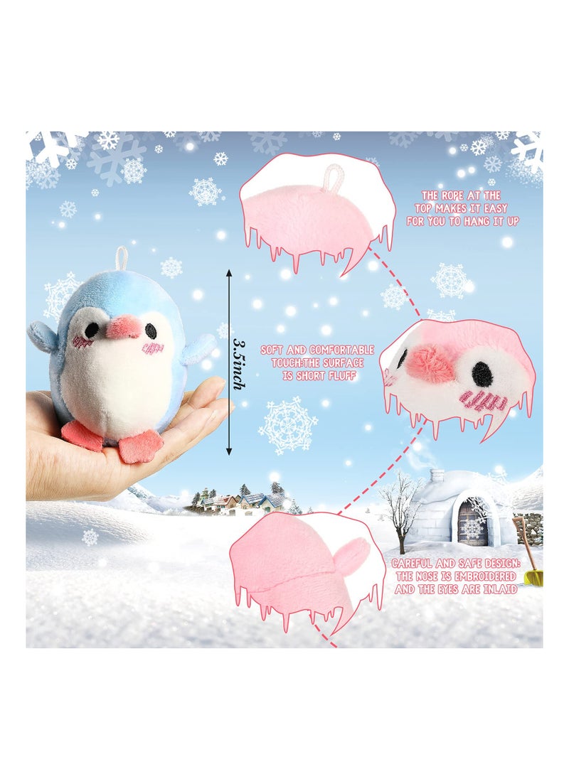 SYOSI - Plush Penguin Doll, Mini Cute Small Baby Penguin Stuffed Doll Penguin Plush Keychain Holder Bag Pendant Party Favor Present Toys for Boys Girls 4Pcs - Image 1