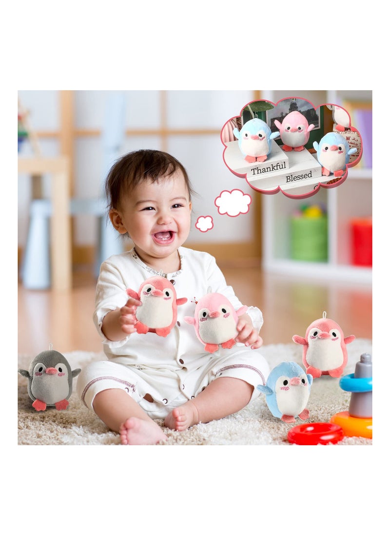 SYOSI - Plush Penguin Doll, Mini Cute Small Baby Penguin Stuffed Doll Penguin Plush Keychain Holder Bag Pendant Party Favor Present Toys for Boys Girls 4Pcs - Image 1