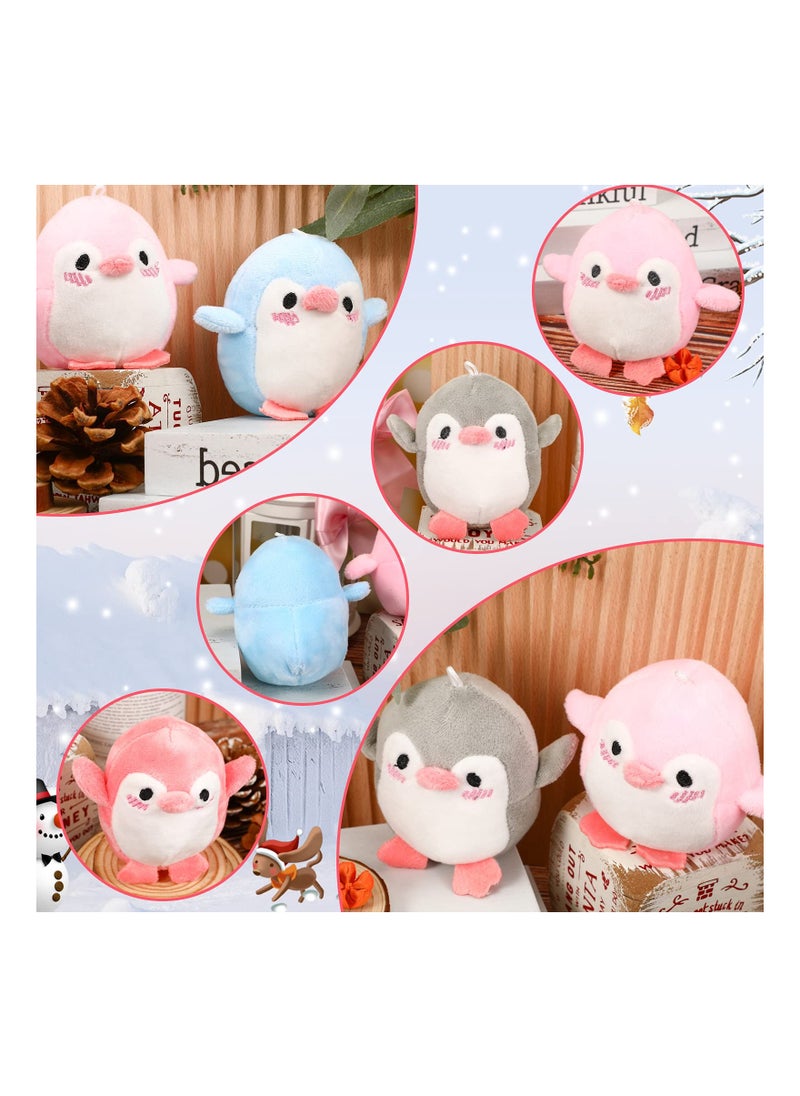 SYOSI - Plush Penguin Doll, Mini Cute Small Baby Penguin Stuffed Doll Penguin Plush Keychain Holder Bag Pendant Party Favor Present Toys for Boys Girls 4Pcs - Image 1