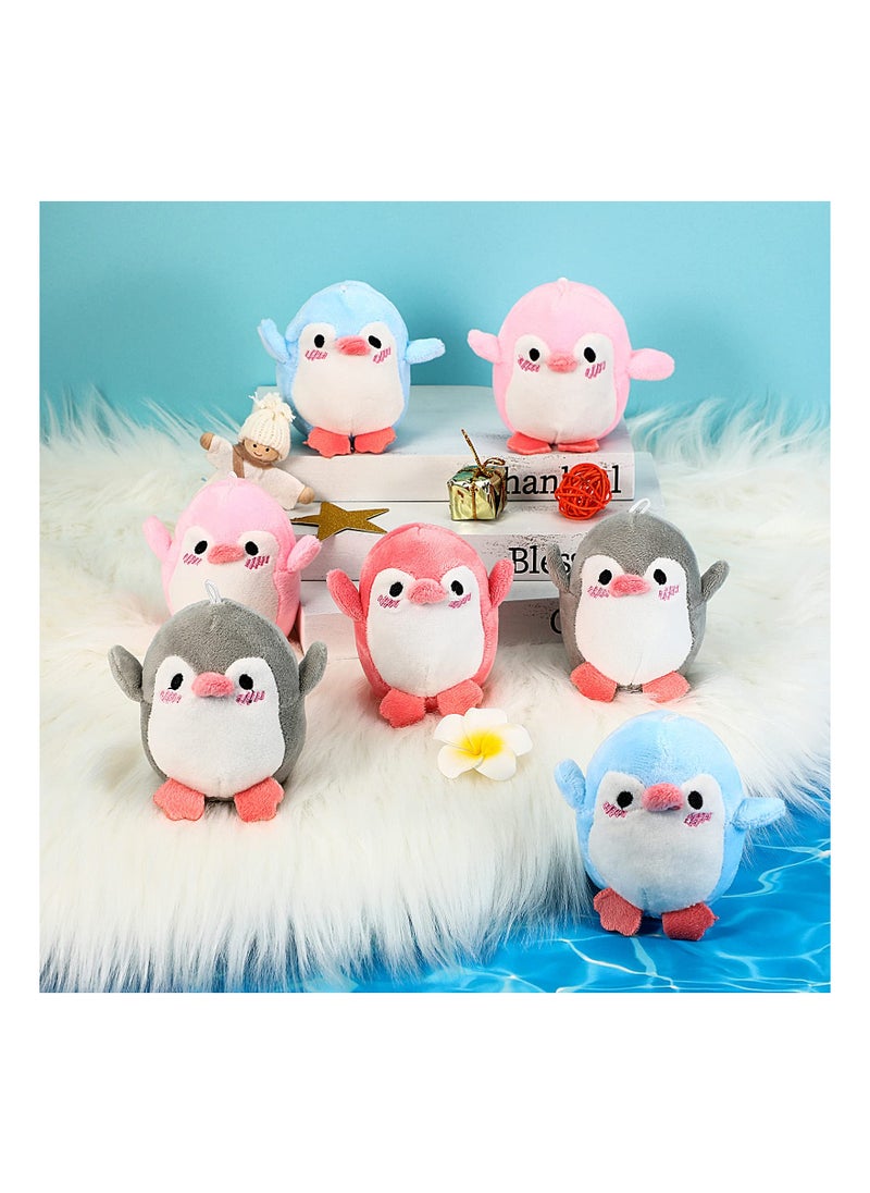 SYOSI - Plush Penguin Doll, Mini Cute Small Baby Penguin Stuffed Doll Penguin Plush Keychain Holder Bag Pendant Party Favor Present Toys for Boys Girls 4Pcs - Image 1