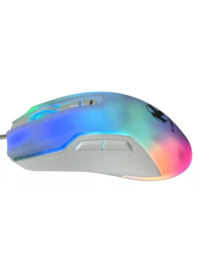 كي قيمنق ماوس ألعاب سلكي KGaming Aura Strike RGB موديل E-GM128 – مستشعر بصري بدقة 12800 DPI، معدل استجابة 1000Hz، إضاءة RGB، تصميم مريح، ماوس USB لأجهزة الكمبيوتر واللابتوب - Image 3