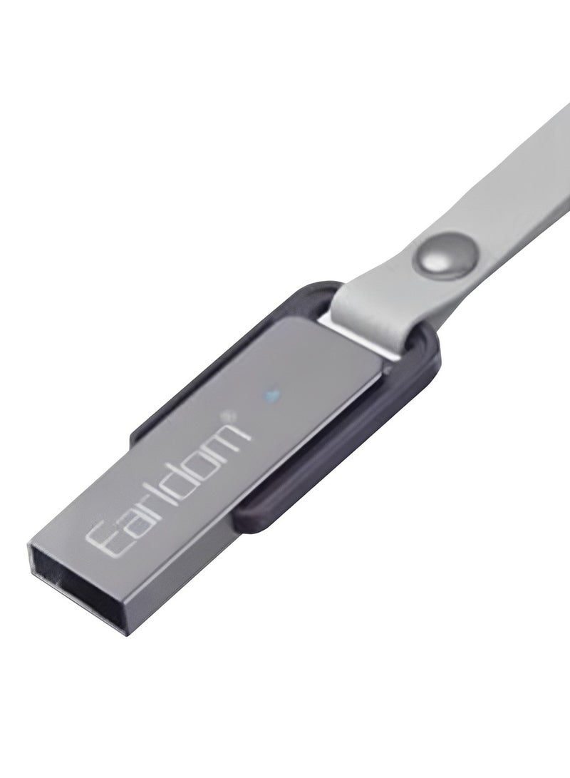 Earldom Wireless Audio Receiver BR22, USB Adapter for Playing Music on Car Audio Systems or Speakers , Compatible with iOS and Android , Operating Range up to 10m , Small and Portable Design , Stylish Silver Color - Image 2