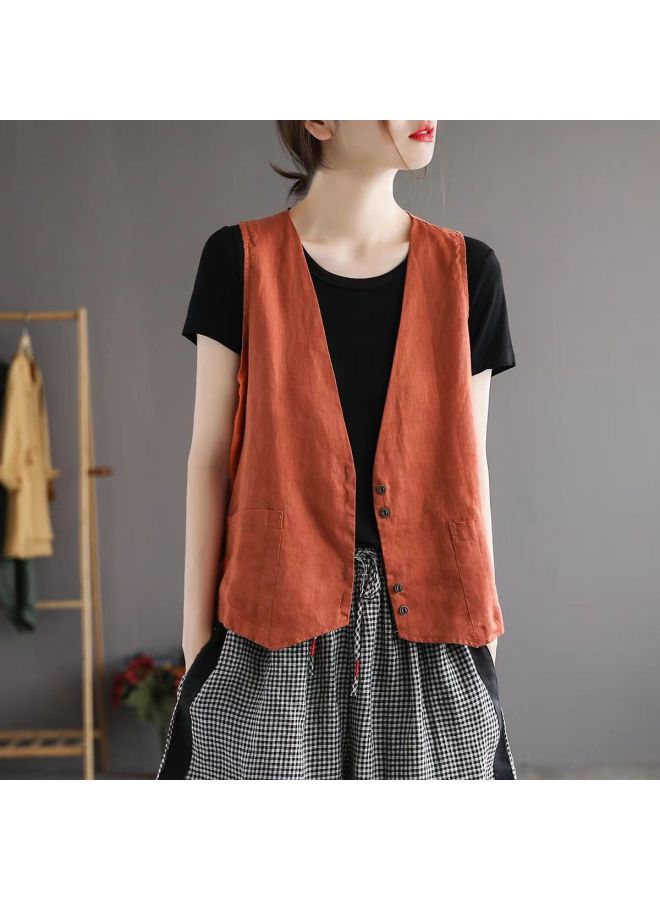 Song Feng Ya Oversize Vest New Spring Summer Autumn Korean Style Sleeveless Vest Top Outerwear Women Trendy - Image 2