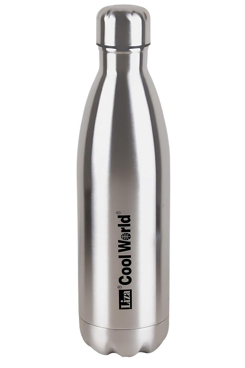 Liza Liza Cool World Vacu Steel Hot and Cold Water Bottle, 1000 ml, Silver - Image 2