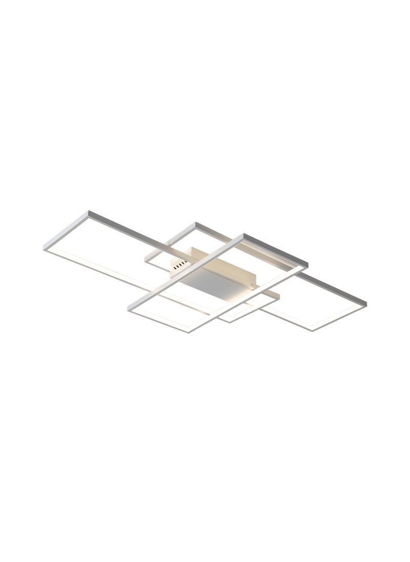 Haikomin Dimmable LED Ceiling Light With Remote Control Modern Recessed Mounted Ceiling Lighting Fixture, 3 square Acrylic Ceiling Light White 50W LED Chandelier Bedroom Dining Room Kitchen  - Image 4