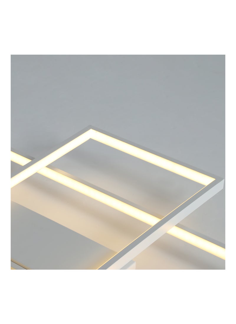 Haikomin Dimmable LED Ceiling Light With Remote Control Modern Recessed Mounted Ceiling Lighting Fixture, 3 square Acrylic Ceiling Light White 50W LED Chandelier Bedroom Dining Room Kitchen  - Image 2