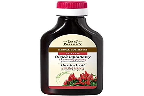 GREEN PHARMACY Elfa Pharm Natural Burdock-Root Oil with Red Peppers for Hair & Scalp Stimulates Hair Growth, 3.38 Fluid Ounce - Image 1