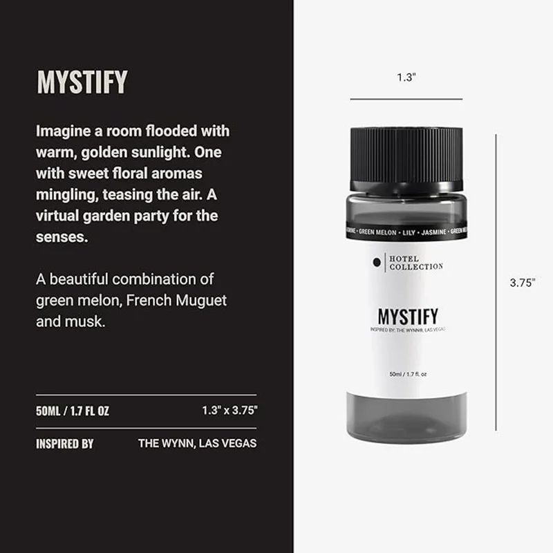 Hotel Collection  Mystify Fragrance Oil Blend - Hotel Inspired for Luxury Essential Oil Diffusers - Aromatherapy Scent Diffuser Oil - Citrus, Green Melon, and Raspberry - 50 mL, 1.7 fl oz  | Best Price UAE