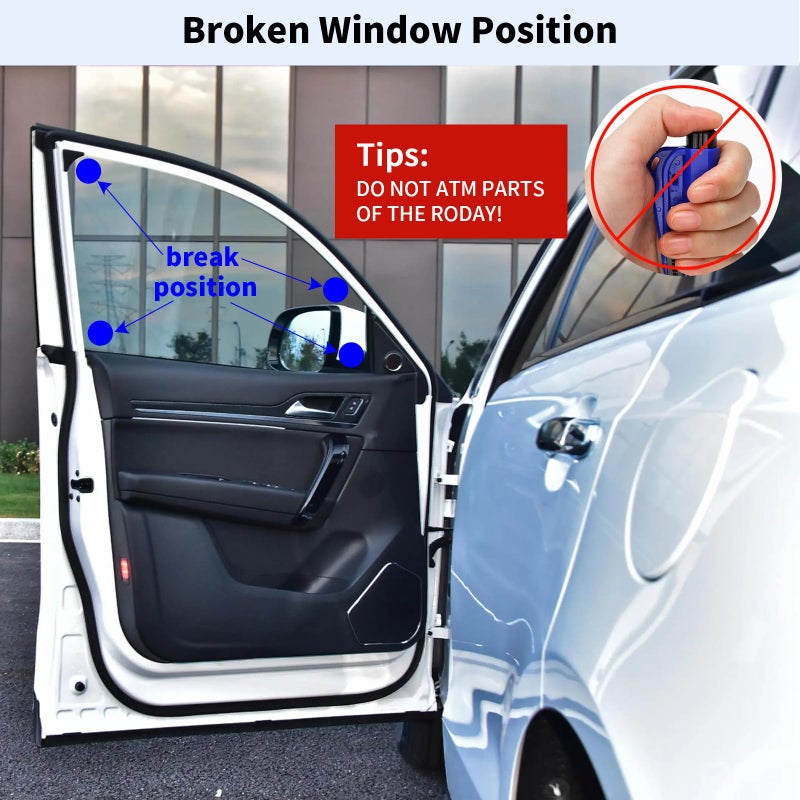 LECART 16 Pcs Car Escape Tools with Seatbelt Cutter Wimdow Breaker Whistle Keychain 3 in 1 Design Emergency Vehicle Safety Tool Must Have for Car Owner - Image 4