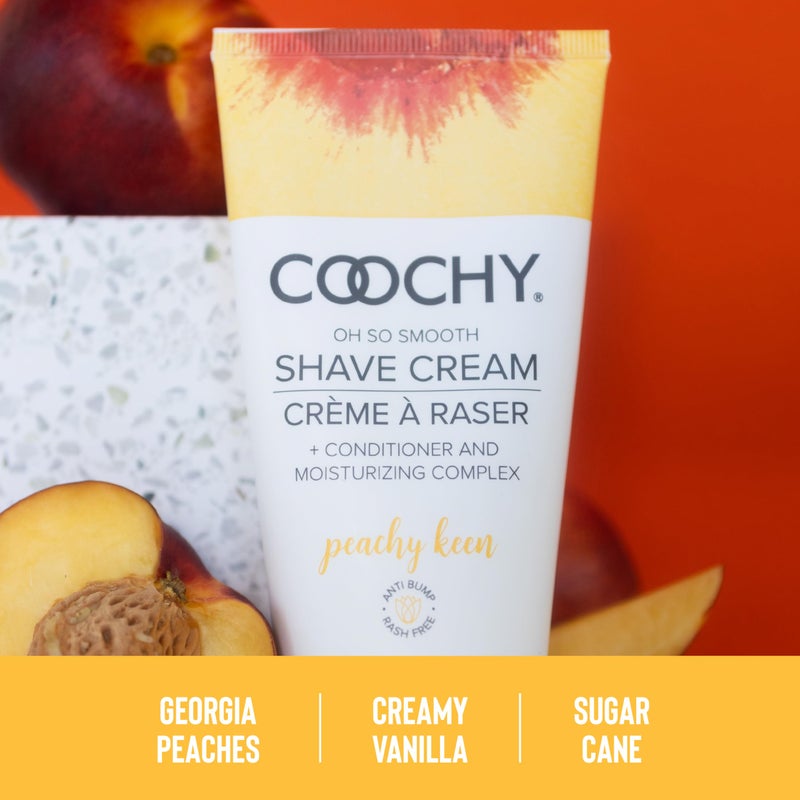 coochy Shave Cream - Moisturizing Shave Lotion - Gentle Intimate Shaving Cream - For Bikini Area, Underarms, Legs & More - Rash-Free, Hydrating Formula - Peachy keen, 32 oz - Image 5
