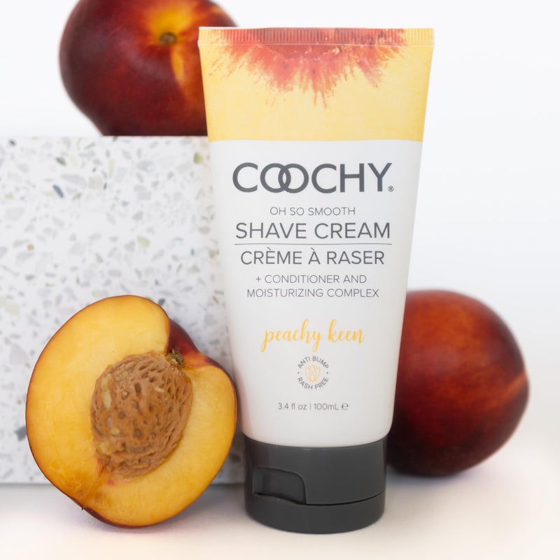 coochy Shave Cream - Moisturizing Shave Lotion - Gentle Intimate Shaving Cream - For Bikini Area, Underarms, Legs & More - Rash-Free, Hydrating Formula - Peachy keen, 32 oz - Image 3