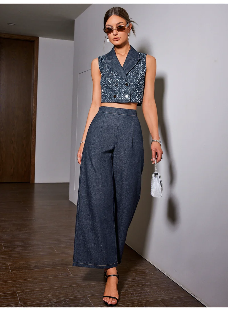 SIMPLEE Women's 2-Piece Outfit Set - Matching Top & Pants for Stylish Look