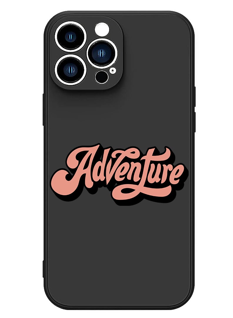 Theodor Protective Slim Fit Case Liquid Silicone Cover with Full Body Protection Anti-Scratch Shockproof Case For iPhone 12 Pro Max Black  - Adventure-01 - Image 1