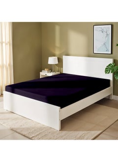 Rest Fitted Bedsheet 120X200+25Cm Breathable Plush Violet Fabric With Deep Pockets Machine Washable For Optimal Protection  - Image 3