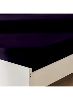 Rest Fitted Bedsheet 120X200+25Cm Breathable Plush Violet Fabric With Deep Pockets Machine Washable For Optimal Protection  - Image 2