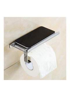 Silver stainless steel Shelf & Toilet Paper Holder