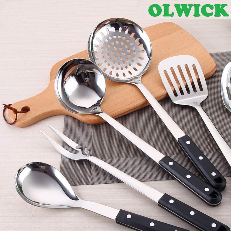 ONICORN 1Pcs Stainless Steel Slotted Skimmer with Nylon Handle Kitchen Tools Kitchen Supplies  - Image 5