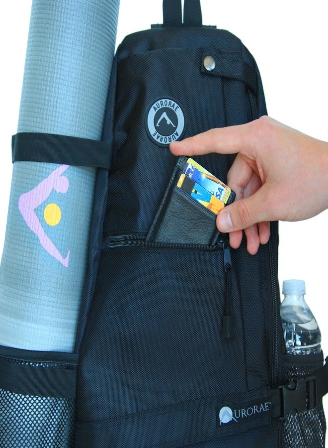 AURORAE (Ebony) - Yoga Mat Bag. Multi Purpose Cross-body Sling Back Pack. Mat sold separately. - Image 4