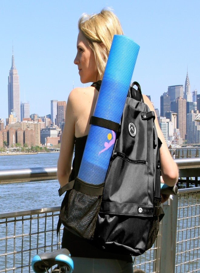 AURORAE (Ebony) - Yoga Mat Bag. Multi Purpose Cross-body Sling Back Pack. Mat sold separately. - Image 2