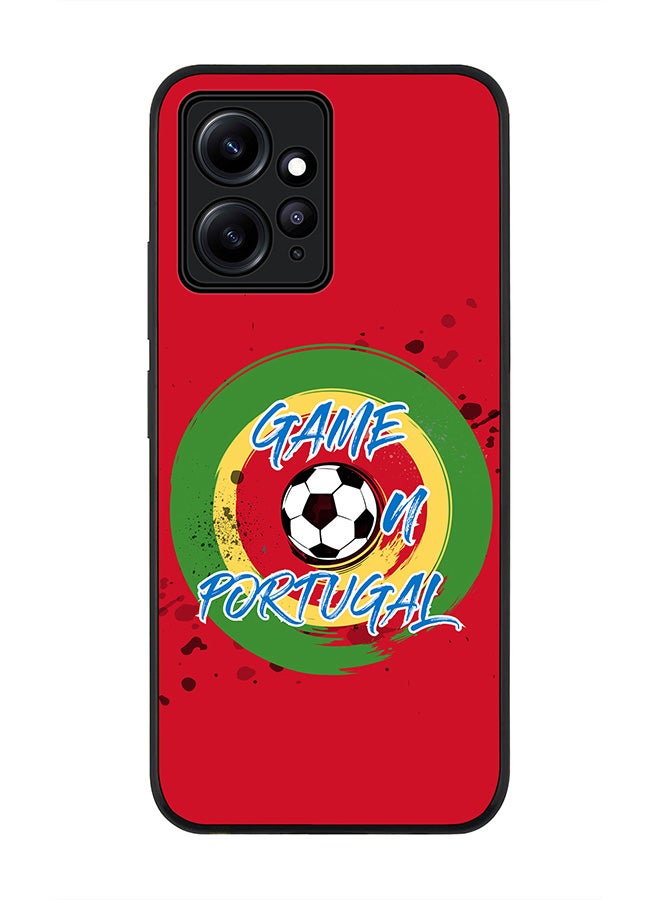 Stylizedd Rugged Black edge case for Redmi Note 12 4G Slim fit Soft Case Flexible Rubber Edges Anti Drop TPU Gel Thin Cover - Game on Portugal - Image 1