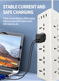 Beirui Multi-Plug Power Extension Adapter, 10 Power Outlets, 3 USB-A, 1 USB-C Universal Sockets, 2 m Power Extension Cable, With Surge Protector  - Image 5
