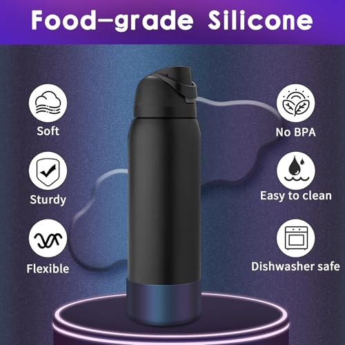 BKBY Chameleon Silicone Water Bottle Boot, Compatible with Owala 24oz 32oz 40oz, Gradient Matte Luster Cup Sleeve Bottom Cover for FreeSip, Twist, or Flip Stainless Steel Water Bottles - Image 4