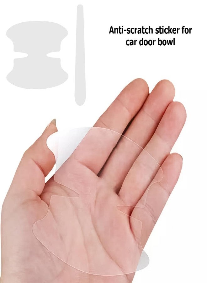 Bittwee 8 PCS Car Door Handle Sticker, Anti-Scratch Car Door Bowl Sticker Protection, Auto Door Cup Protective Sticker, Soft & Comfortable Car Interior Accessories for Most Vehicle（Transparent） - Image 3
