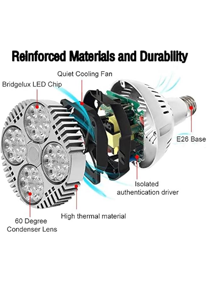 35W(75w Equivalent) PAR30 24pcs LEDs Warm White Spotlight Bulb E26 Project Tracking Light 24 Degree Beam (35W, Warm White) - Image 2