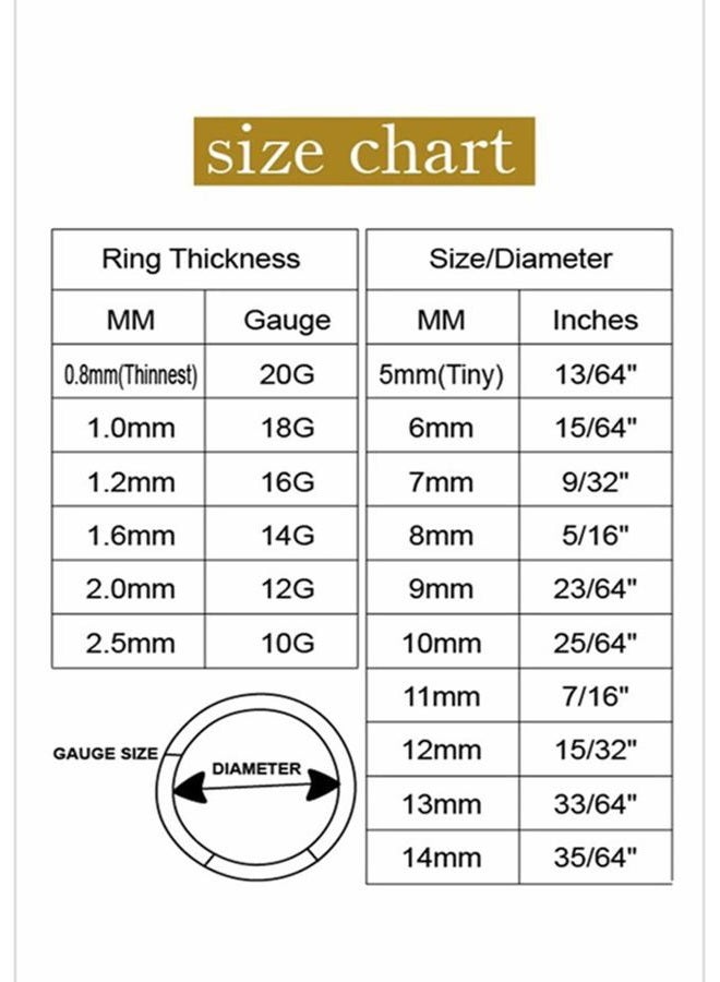 Dolce Vita 7mm Septum Ring Gold Nose Rings Hoop 18 Gauge Nose Hoop Helix Daith Tragus Earrings Hinged Segment Septum Clicker Lip Rings 18g Cartilage Earring Nose Piercing Jewelry Surgical Steel  - Image 5