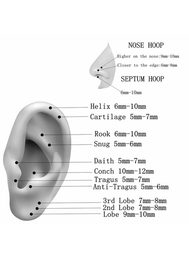 Dolce Vita 7mm Septum Ring Gold Nose Rings Hoop 18 Gauge Nose Hoop Helix Daith Tragus Earrings Hinged Segment Septum Clicker Lip Rings 18g Cartilage Earring Nose Piercing Jewelry Surgical Steel  - Image 4