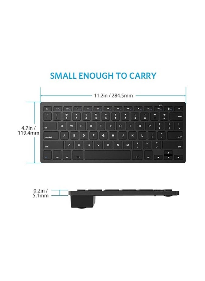 Omoton - OMOTON Foldable Bluetooth Keyboard, Wireless Foldable Keyboard with Touchpad, Multi-Device and Rechargeable Keyboard for iPad, Android, Windows - Image 1