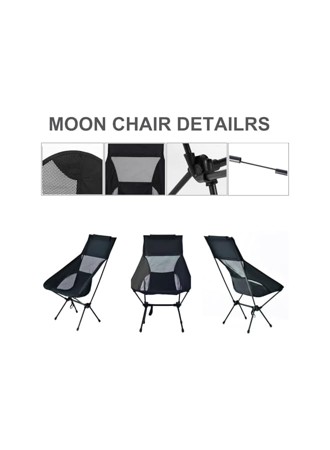 PROMASS Camping Chair, Ultralight Folding Beach Chair, Heavy Duty High Back Foldable Camping Chair With Carry Bag For Picnic Bbqs, Garden Outdoor/Indoor (02) - Image 4