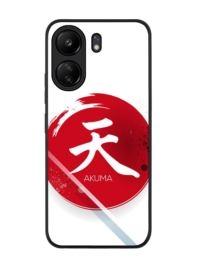 Stylizedd Rugged Black edge case for Xiaomi Poco C65, Slim fit Soft Case Flexible Rubber Edges Anti Drop TPU Gel Thin Cover- I Am Akuma - Image 1