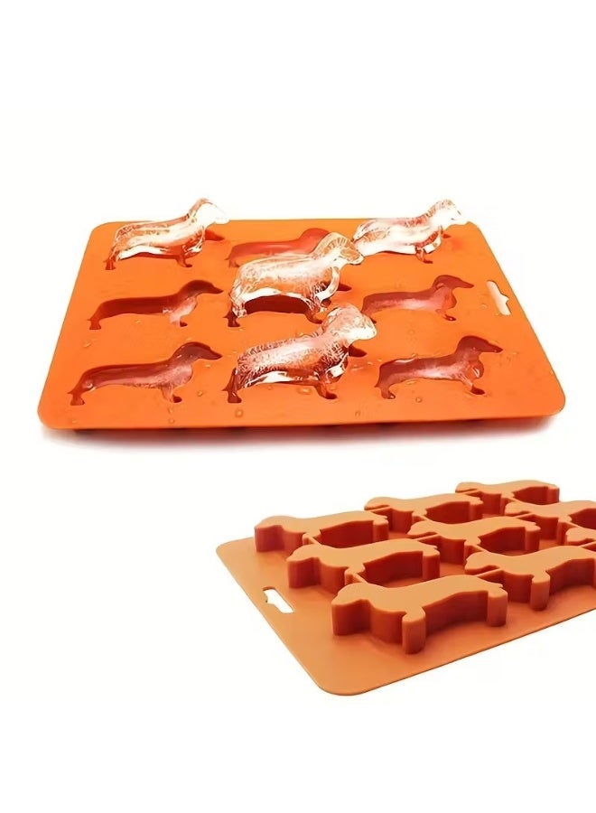 Goolsky Versatile Dachshund-Shaped Silicone Mold for Ice, Candy, and Chocolates - Perfect for Parties, Easy Cleanup, Kitchen Must-Have - Image 1