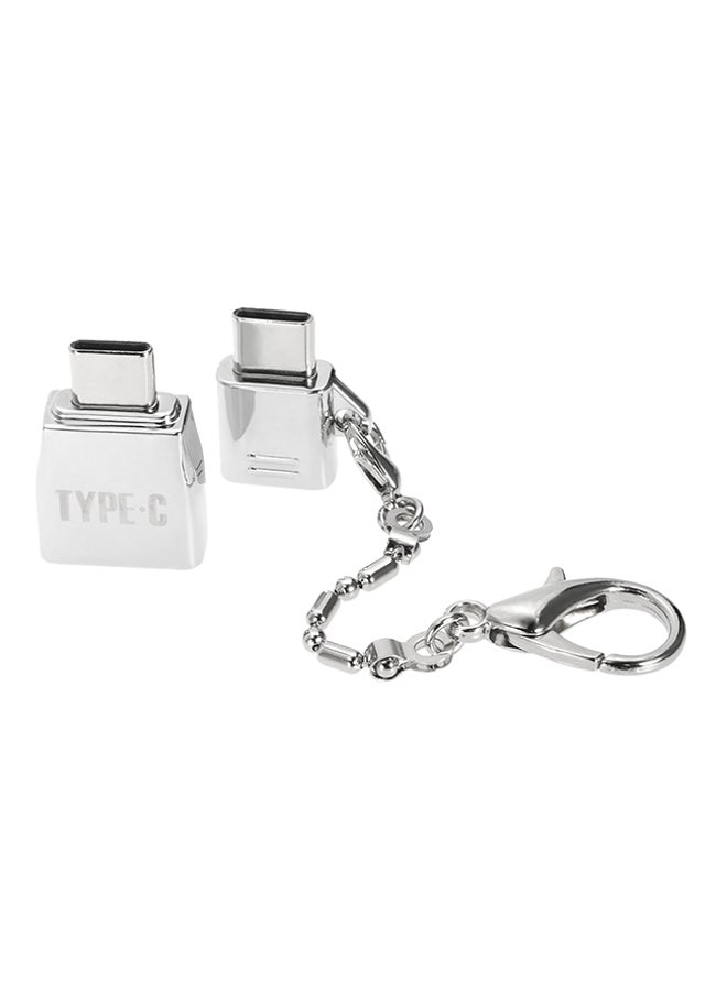 دوكولر محول مزامنة ونقل بيانات بمنفذ Type-C إلى USB فضي - Image 2