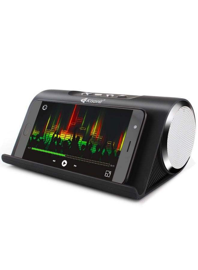 Kisonli KS-1981 Wireless Bluetooth Speaker with Stereo Sound, AUX Input, TF Card Support & Portable Design - Black - Image 2
