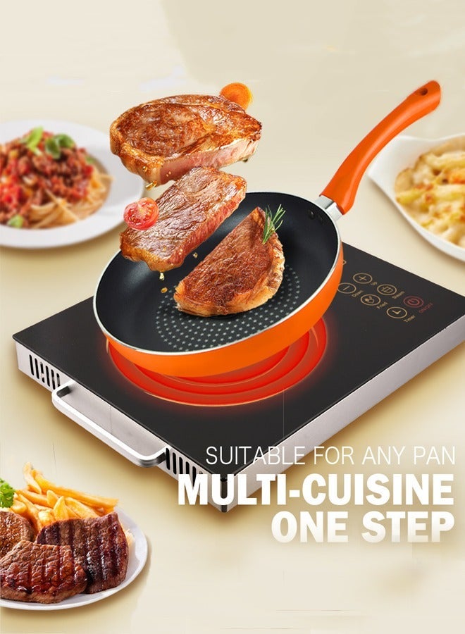 JAMAKY Portable Infrared Cooker,2800W Countertop Infrared Hot Plate with Touch Control,6 Temperature Levels Setting & Timer,Multiple Preset Functions,Overheat Protection,Compatible with All Cookware,JMK7004 - Image 4