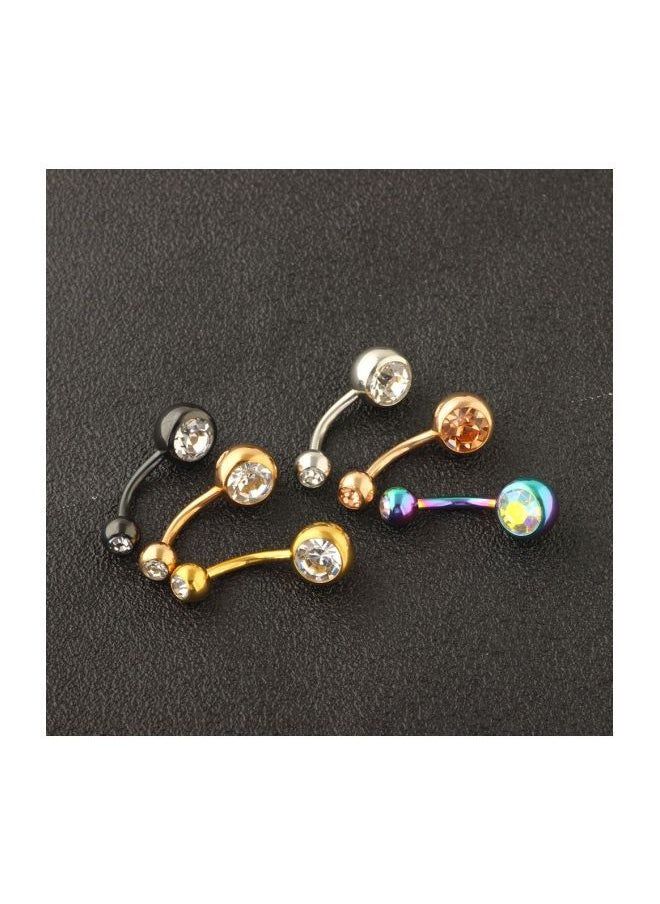 NIBEMINENT - 6-Piece Stainless Steel Belly Button Rings Set - Image 1