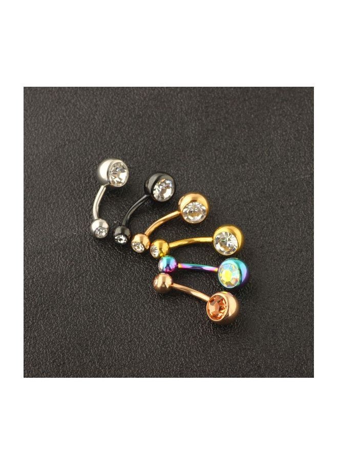 NIBEMINENT - 6-Piece Stainless Steel Belly Button Rings Set - Image 1