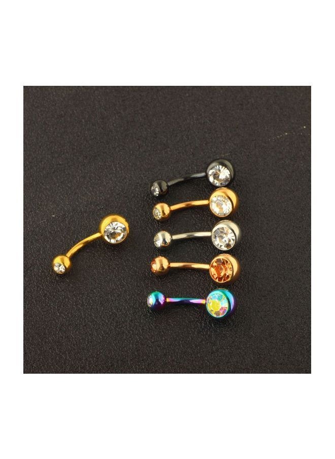NIBEMINENT - 6-Piece Stainless Steel Belly Button Rings Set - Image 1