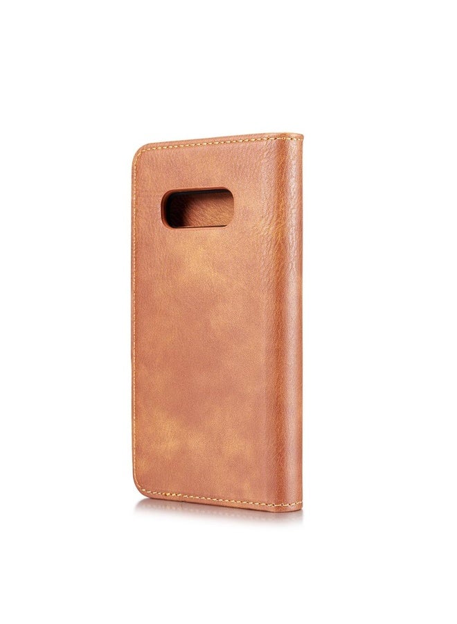 HuHa Case Cover DG.MING Crazy Horse Texture Flip Detachable Magnetic Leather Case for Samsung Galaxy S10 E, with Holder & Card Slots & Wallet(Brown) - Image 3