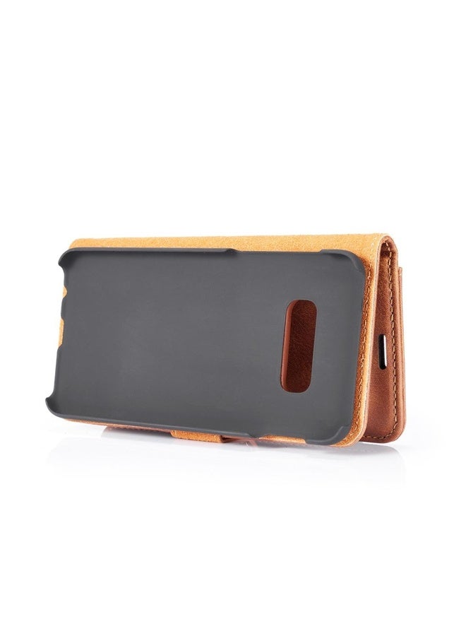 HuHa Case Cover DG.MING Crazy Horse Texture Flip Detachable Magnetic Leather Case for Samsung Galaxy S10 E, with Holder & Card Slots & Wallet(Brown) - Image 5