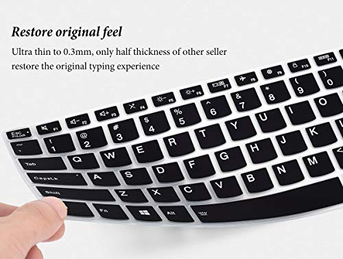 CASEDAO Keyboard Cover for Lenovo Yoga 7i 5i 2-in-1 14"/Flex 5 14" 2-in-1 Laptop/Flex 5 14"/ Idepad S540 14/ThinkBook 14 Gen 2,Keyboard Protector Skin for Lenovo Ideapad 5 14"-Black - Image 5